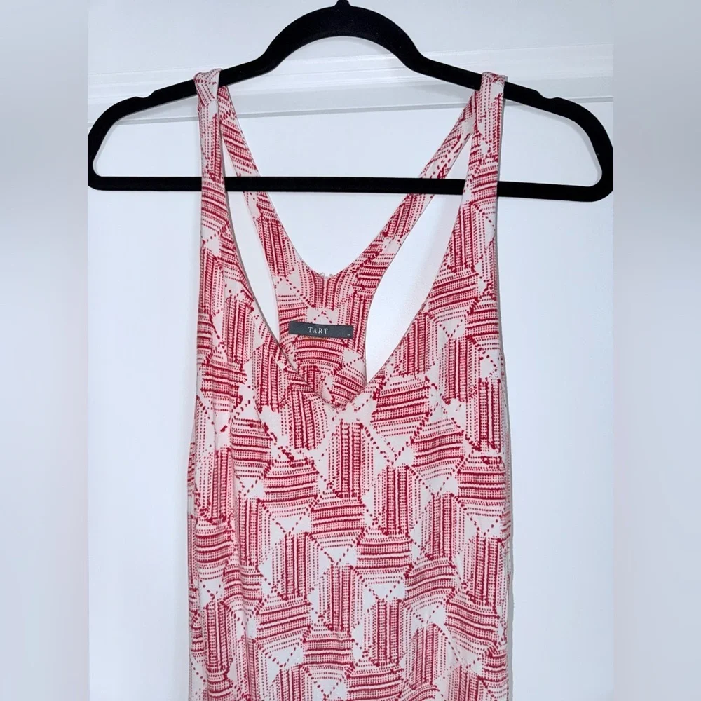 Tart Collection Red and White Patterned Sleeveless Dress